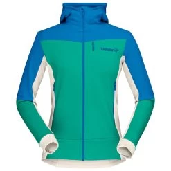 Polaire Norrona Women's Falketind Warmwool2 Stretch Zip Hood Campanula Arcadia