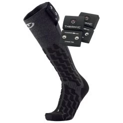 Chaussettes Therm-Ic Powersock Set Heat Fusion Uni + S-Pack 700 Black Grey
