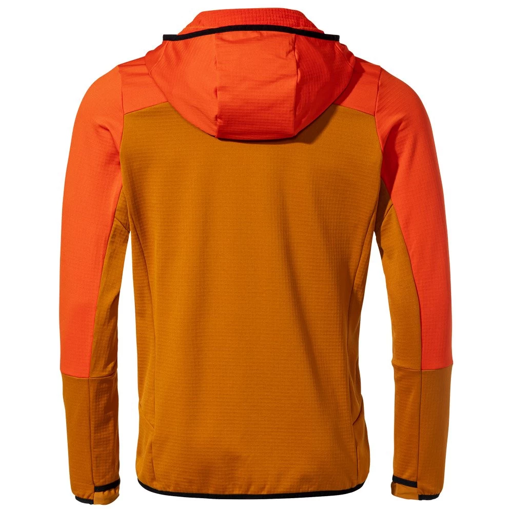 Polaire Vaude Men's Monviso Hooded Grid Fleece Jacket Glowing Red 2 Polaire Vaude Men's Monviso Hooded Grid Fleece Jacket Glowing Red – Image 2