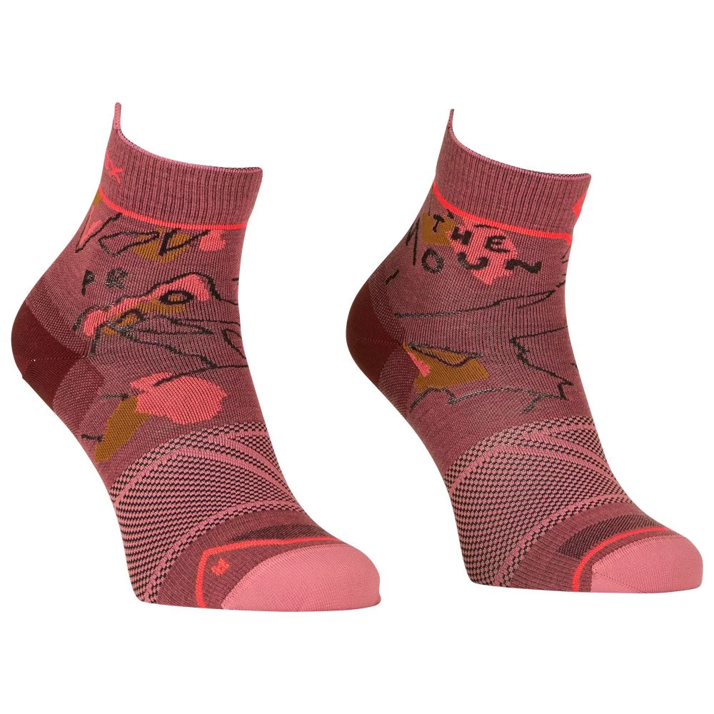 Chaussettes Ortovox Alpine Light Quarter Socks W Mountain Rose 1 Chaussettes Ortovox Alpine Light Quarter Socks W Mountain Rose