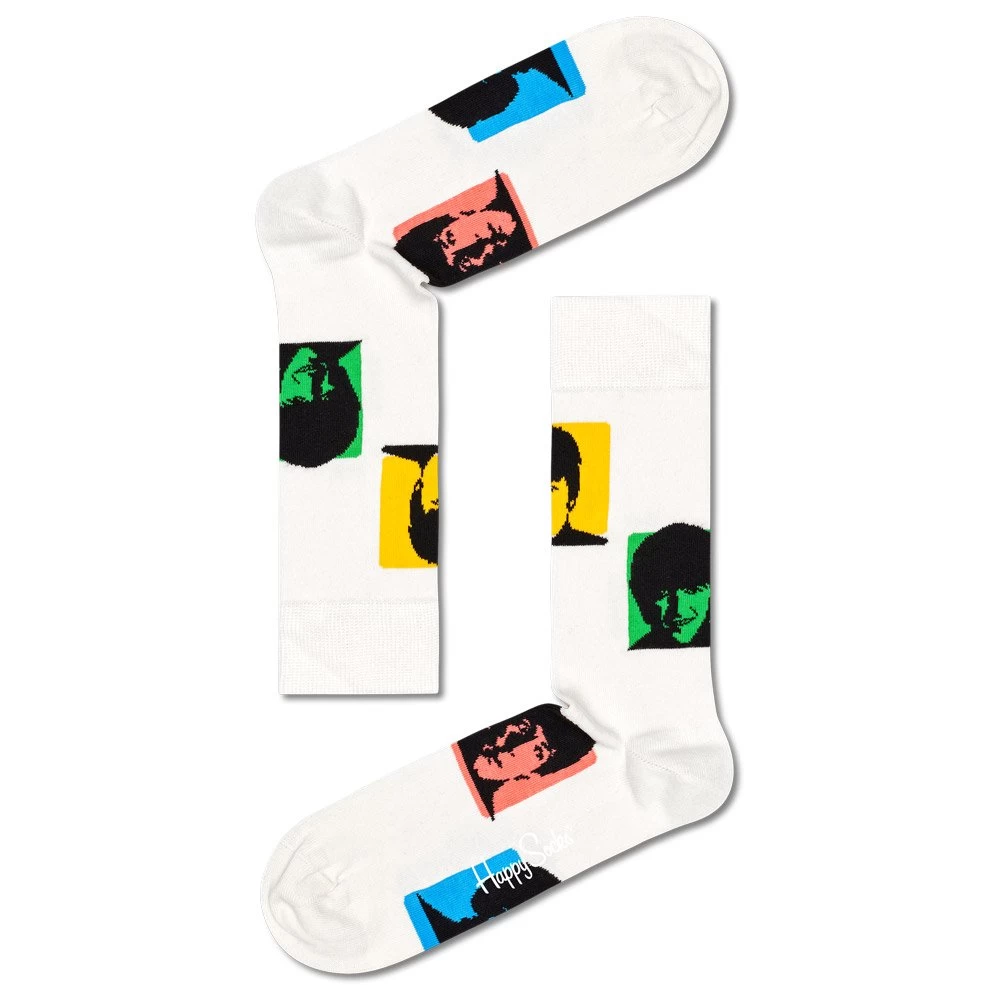 Chaussettes Happy Socks Beatles Silhouettes Blanc 1 Chaussettes Happy Socks Beatles Silhouettes Blanc