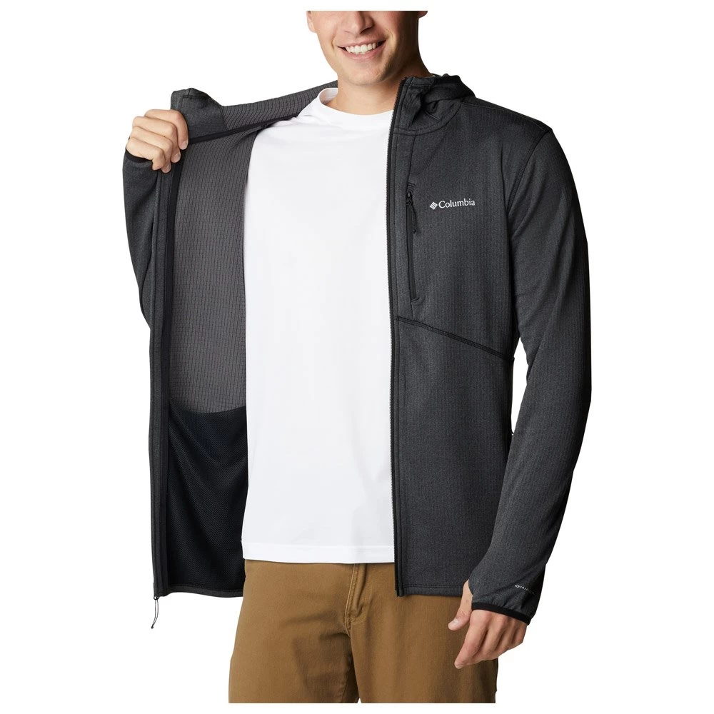 Polaire Columbia M's Park View Fleece Full Zip Hoodie Black Heather 3 Polaire Columbia M's Park View Fleece Full Zip Hoodie Black Heather – Image 3