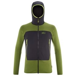Polaire Millet Fusion Grid Hoodie Fern Noir
