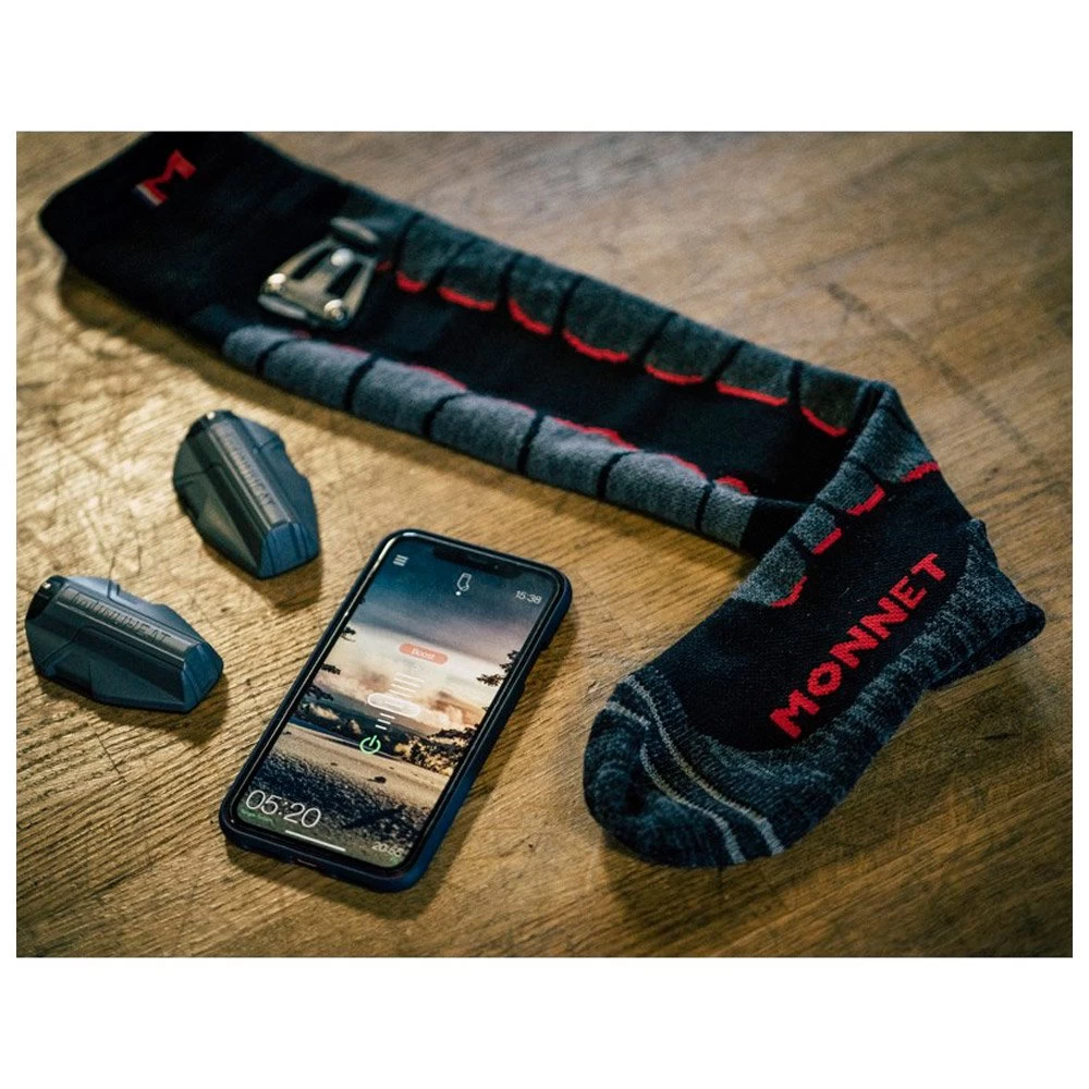 Chaussettes Monnet Heatprotech Socks Noir Rouge 9 Chaussettes Monnet Heatprotech Socks Noir Rouge – Image 9