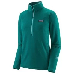 Polaire Patagonia W's R1 Daily Zip Neck Light Borealis Green X-Dye
