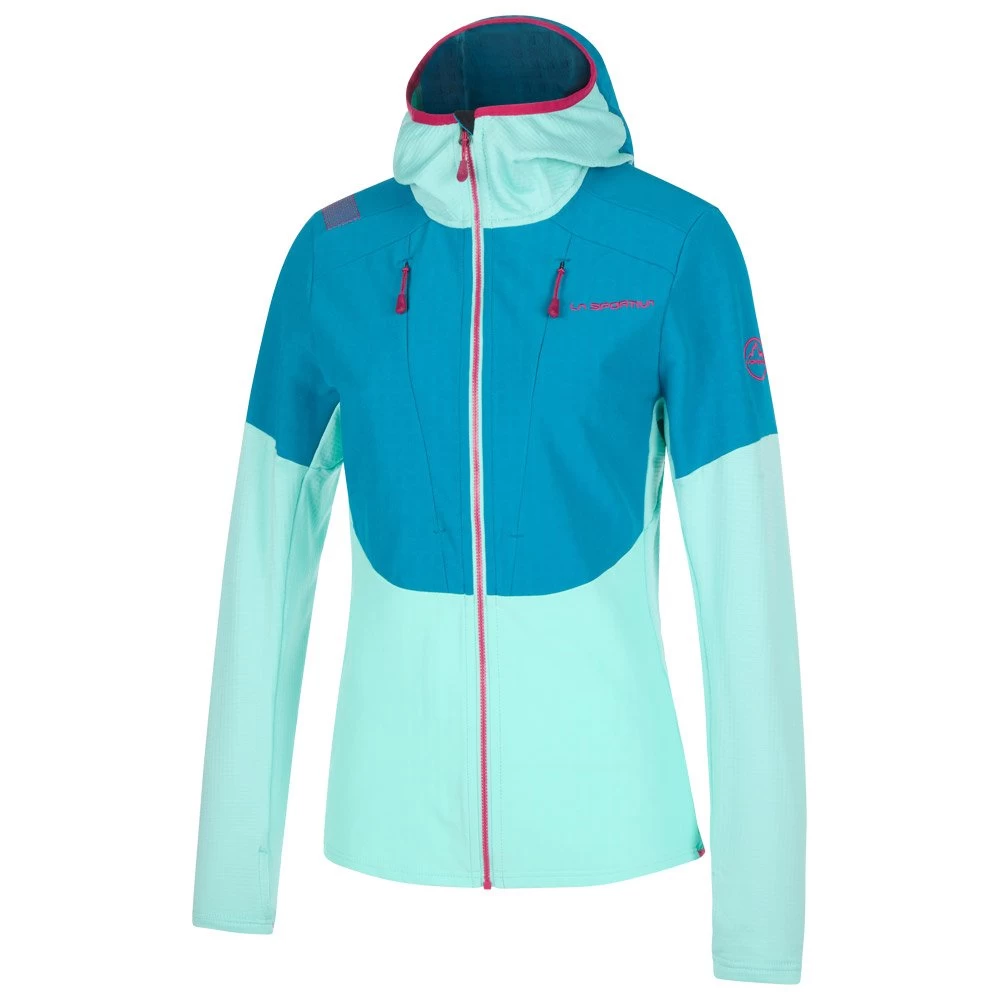 Polaire La Sportiva Session Tech Hoody W Turquoise - Crystal 1 Polaire La Sportiva Session Tech Hoody W Turquoise - Crystal