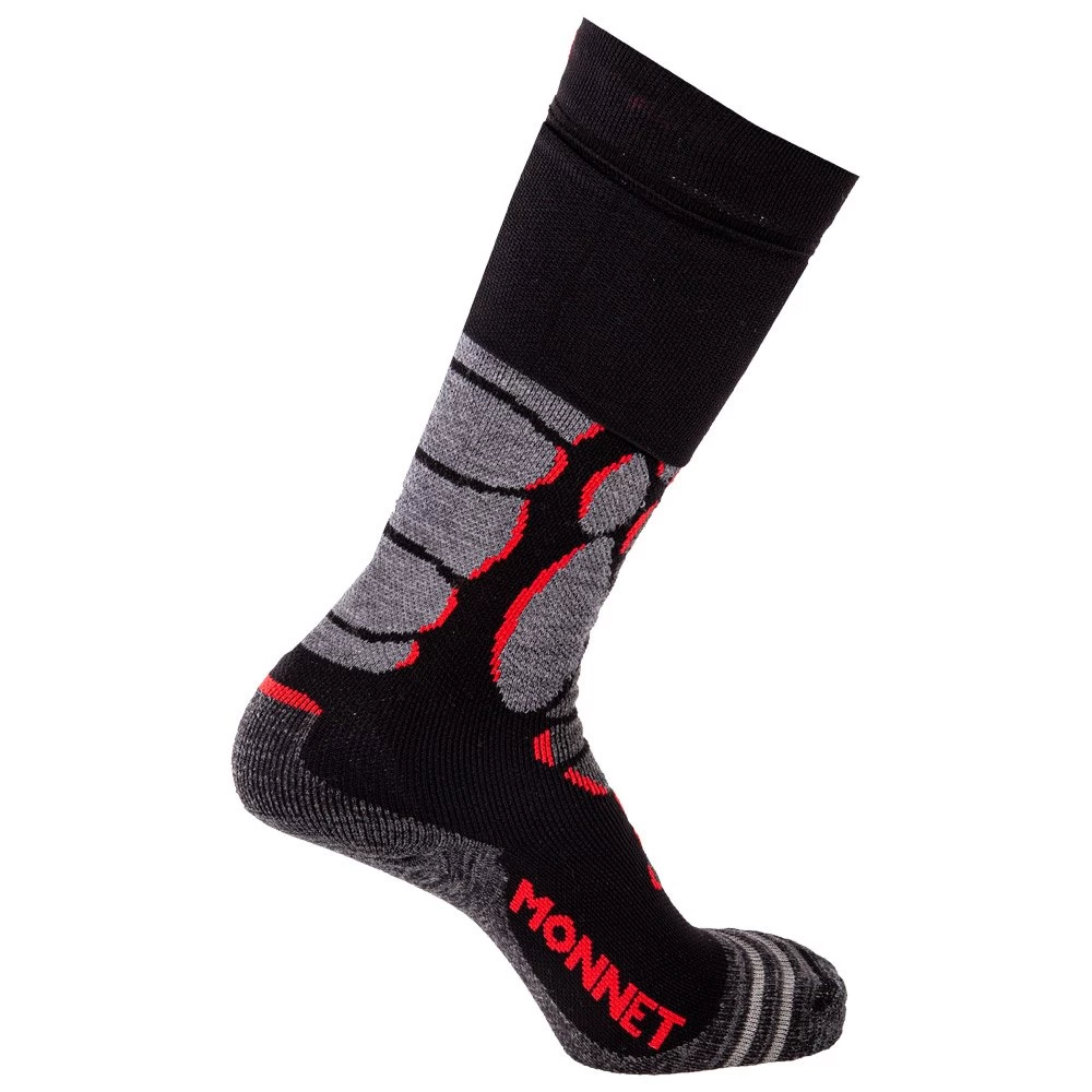 Chaussettes Monnet Heatprotech Socks Noir Rouge 3 Chaussettes Monnet Heatprotech Socks Noir Rouge – Image 3