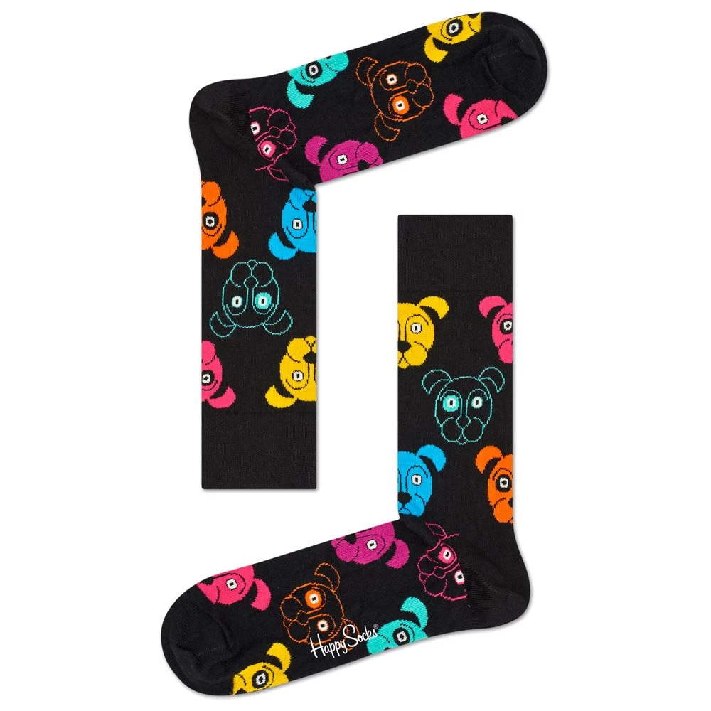 Chaussettes Happy Socks Dog Noir 1 Chaussettes Happy Socks Dog Noir