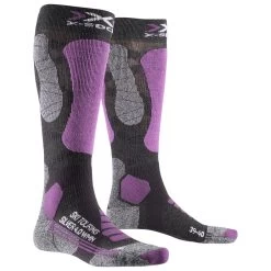 X-Socks Chaussettes X Socks Ski Touring Silver 4.0 Wmn Anthracite Melange Magnolia
