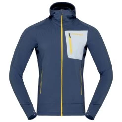 Polaire Norrona Falketind Power Grid Hood Vintage Indigo
