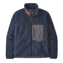 Polaire Patagonia Men's Classic Retro-X Fleece Jacket New Navy Wax Red